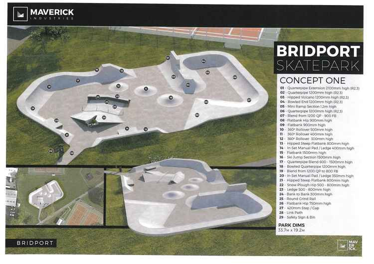 Plans for the new skate park at Plottingham playing fields