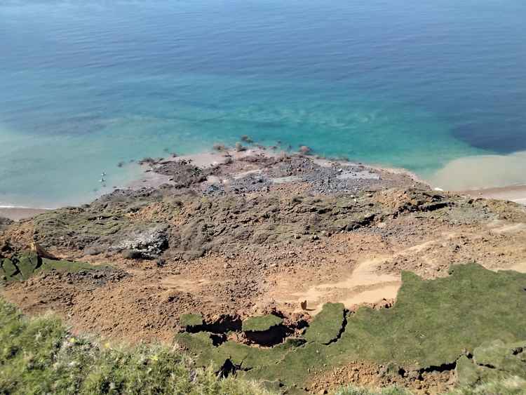 The second cliff fall between Eype and Seatown Picture: Dorset Council