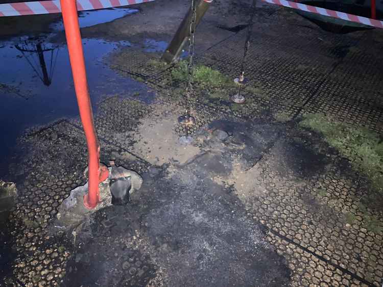 The swing at West Bay was set alight and destroyed