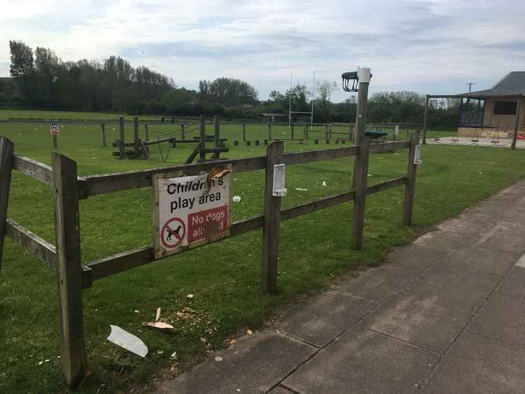 Bridport Leisure Centre site after the group had left