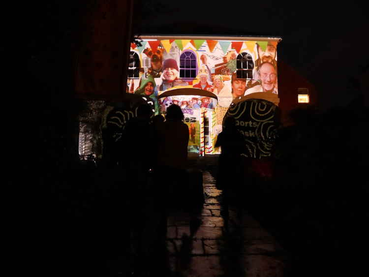 Tom Hughes' projections onto the Chapel in the Garden Picture: Rob Jayne