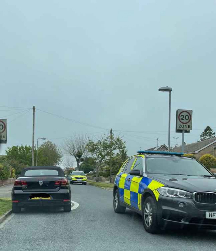 The report caused a large police response in the town yesterday afternoon