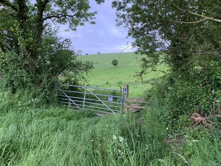 Go around a small brick structure and there will be a stile on the right near the corner of the field