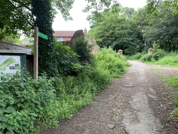 Start at the Millennium Green and take the footpath to the right of Alfred Lodge