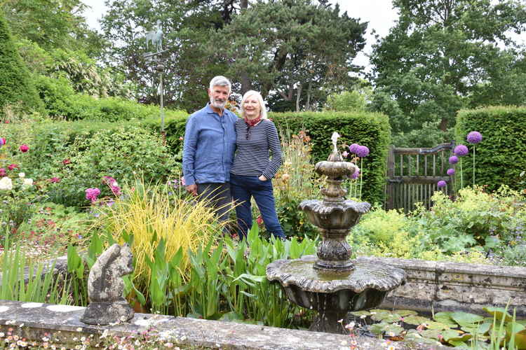 Overall winners and large garden winners, Mr and Mrs Tim and Sibyl Gale