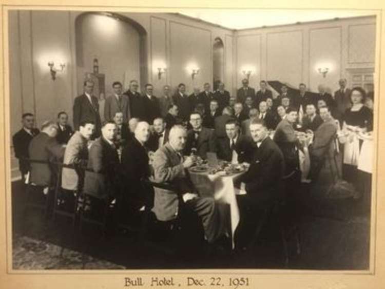 Members at the Bull Hotel in December 1951