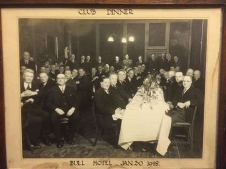 A club dinner in January 1948