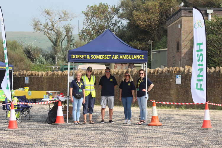 The finish line at West Bay