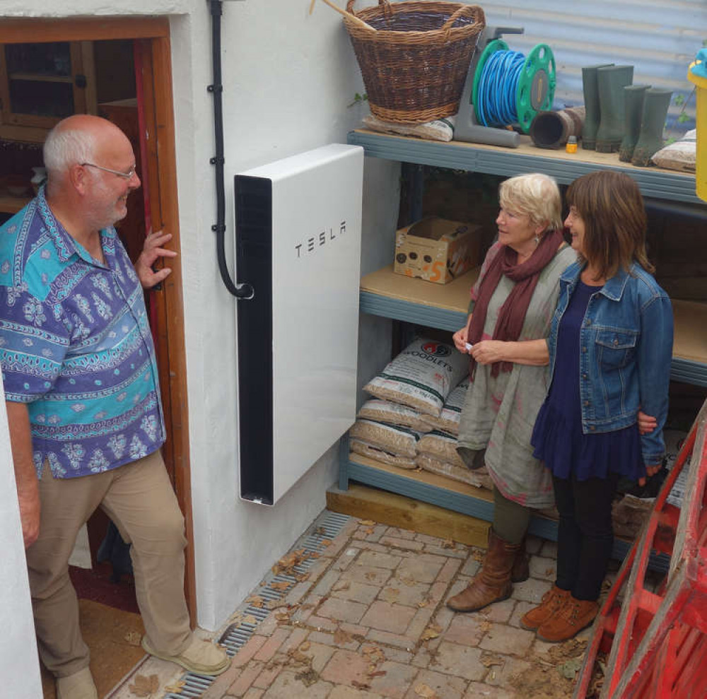 John Tassell discussing his home battery at a previous Dorset Greener Homes event