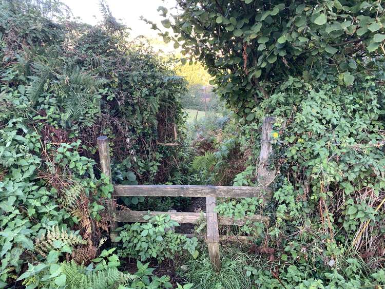 Follow the path until the end and go over the stile