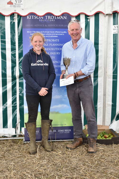 Izzy Minshall overall farm produce winner J&I Symes Shipton Gorge Picture: Tim Russ