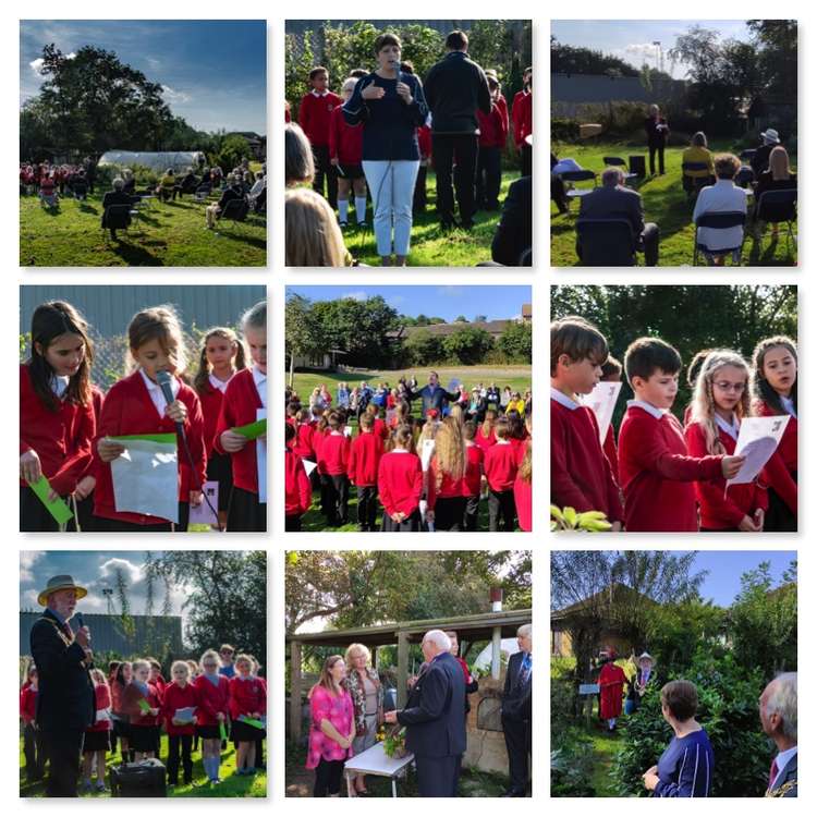 Bridport Mayor's Civic Day at St Mary's Primary School edible garden