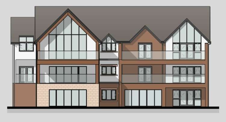 The original plan for six apartments has since been scaled down to five
