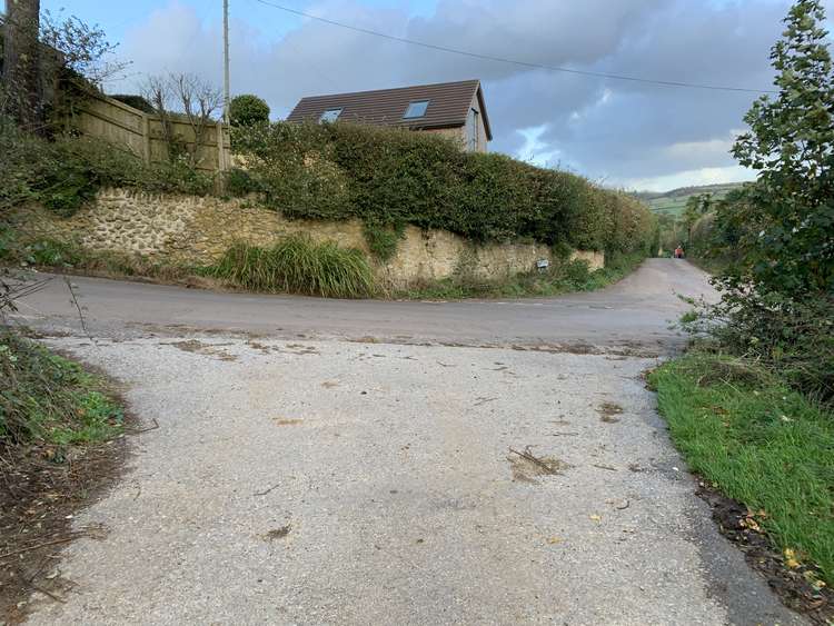 Turn left when you get to a road, opposite Port Lane