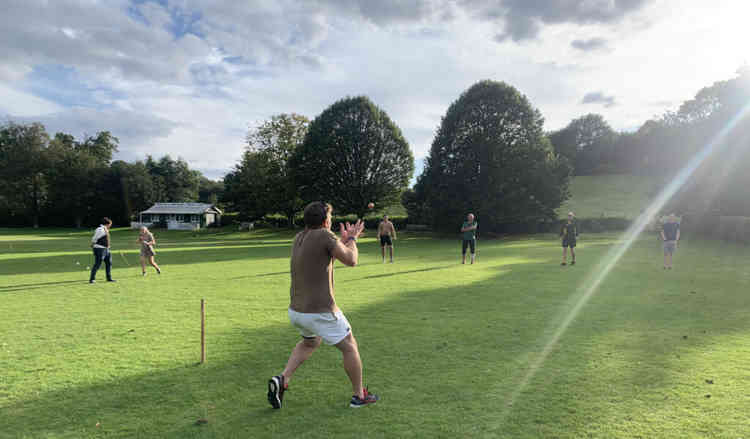 Uplyme & Lyme Regis ended their league fixtures on a high with another defeat over Ottery St Mary, with man of the match Joe Elsworth scoring his maiden century, pictured here being presented with a bottle of champagne by club secretary Derek Wellman on b