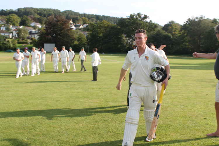 Alfie Jacques who made 97 not out in Uplyme's victory over Plymouth & Roborough