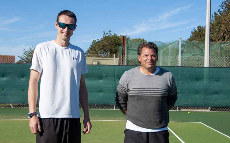 Men's singles finalists - Iain Horlock and Kevin Davis