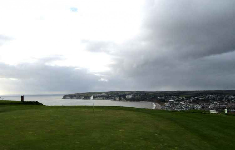 Glorious views over the bay from Axe Cliff Golf Club