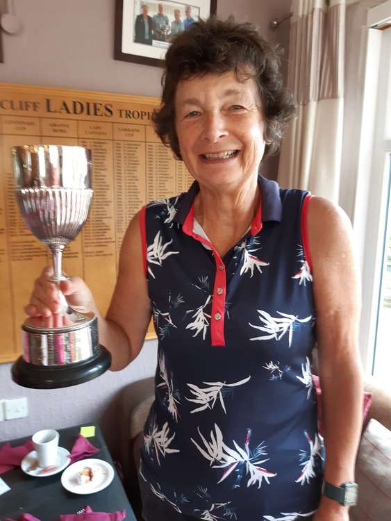 Stella Thompson pictured with her trophy
