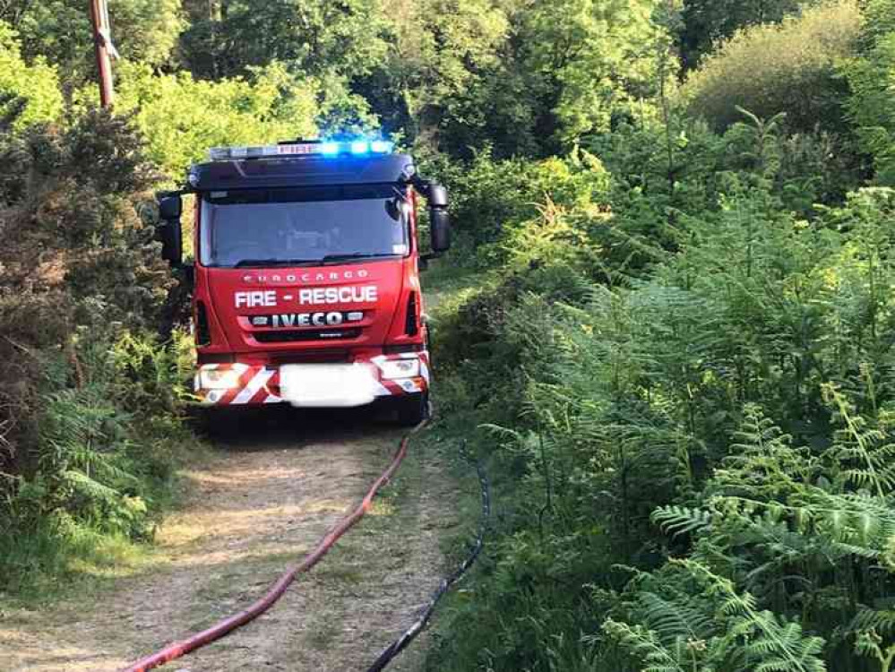 Seaton and Sidmouth fire crews attended the incident in the open countryside