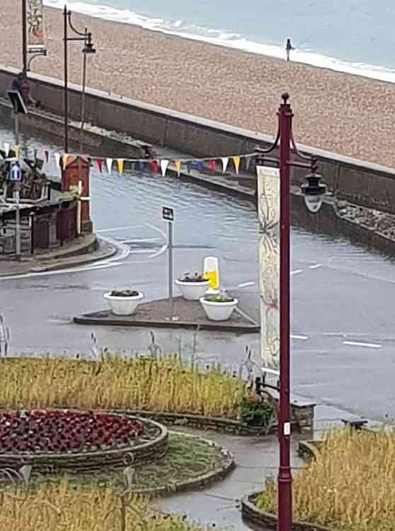 The Esplanade was described as looking "like a lake"