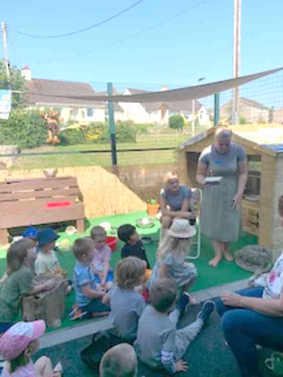 The children enjoyed carrot cake in honour of pet Dandelion's first birthday