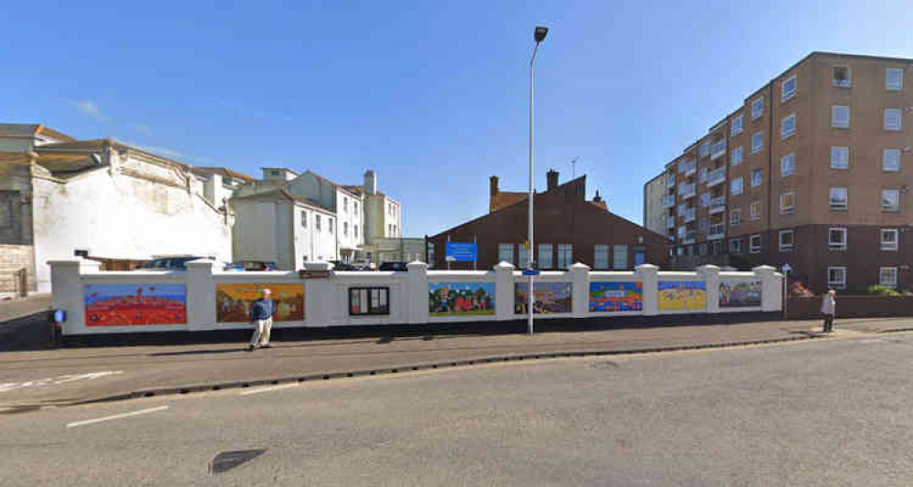 The artwork was installed outside the Marshlands on the Harbour Road roundabout to celebrate the Grizzly race (pic credit: Google Maps)