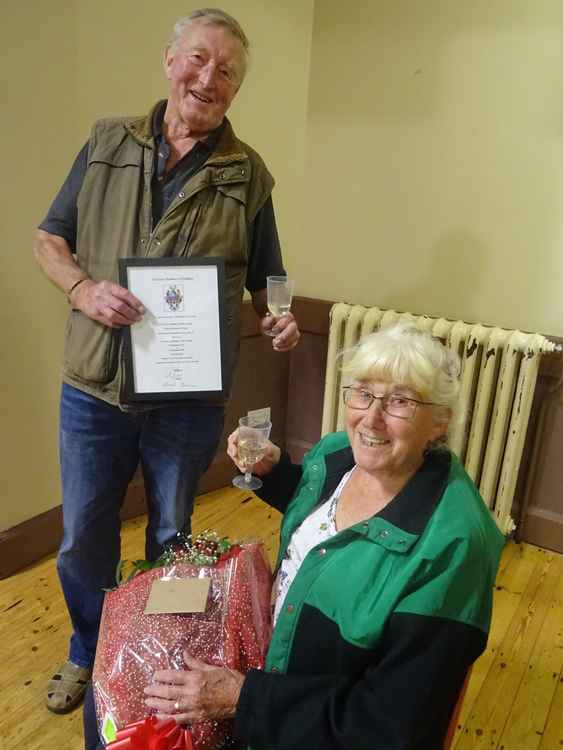 Colin Pady pictured with wife Val on the celebratory evening