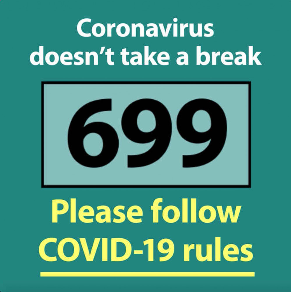 A still from the campaign video, showing the number of coronavirus cases in the South West