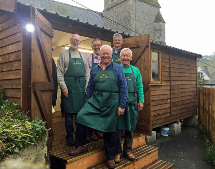 Beer Men's Shed committee members pictured at the opening of their first shed