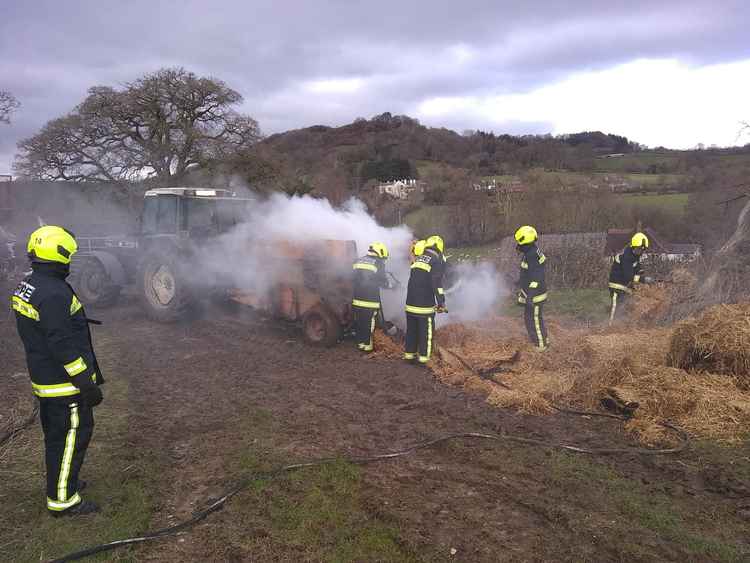 Crews from Colyton and Honiton attended the incident (photo credit: Colyton Fire Station)