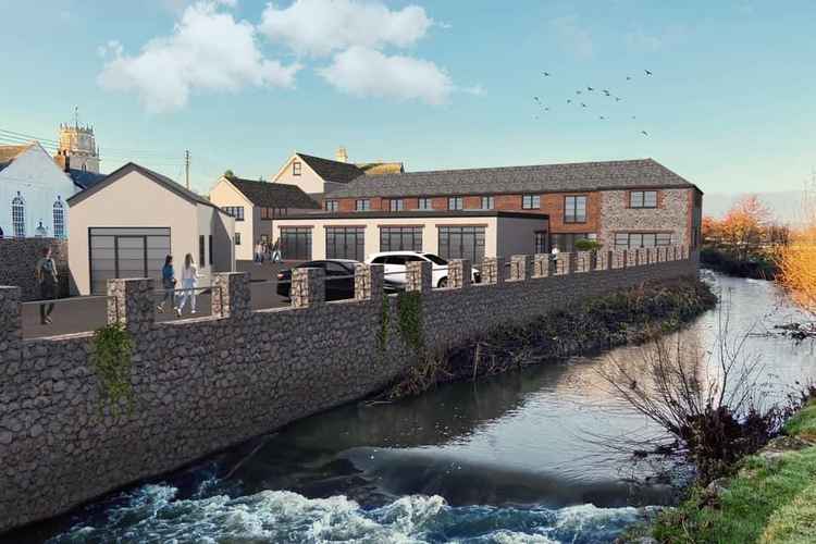 The derelict town mill is currently being developed by Axminster Property