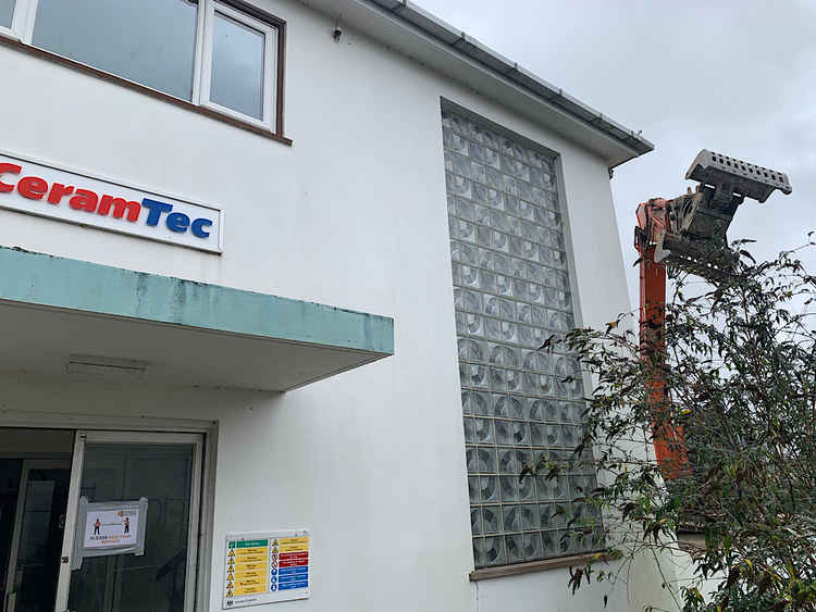 Colyton Parish Council has salvaged salvage 90 unique panes of glass from the former CeramTec offices - what do you think they should be used for?