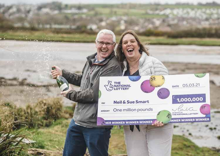 Neil and Sue Smart from Seaton have won £1million on the EuroMillions