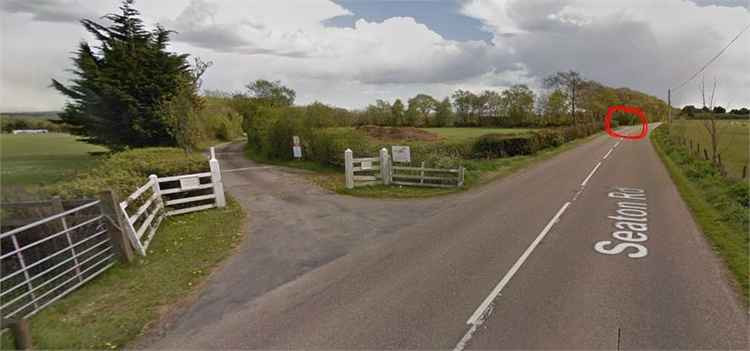 Police are appealing to anyone who may have seen anything suspicious on this stretch of Seaton Road, near Southleigh, Colyton