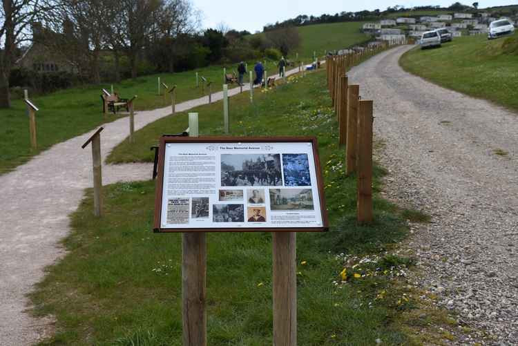 The Memorial Avenue has been created at Beer Head car park to remember all those from the village who served in the First World War