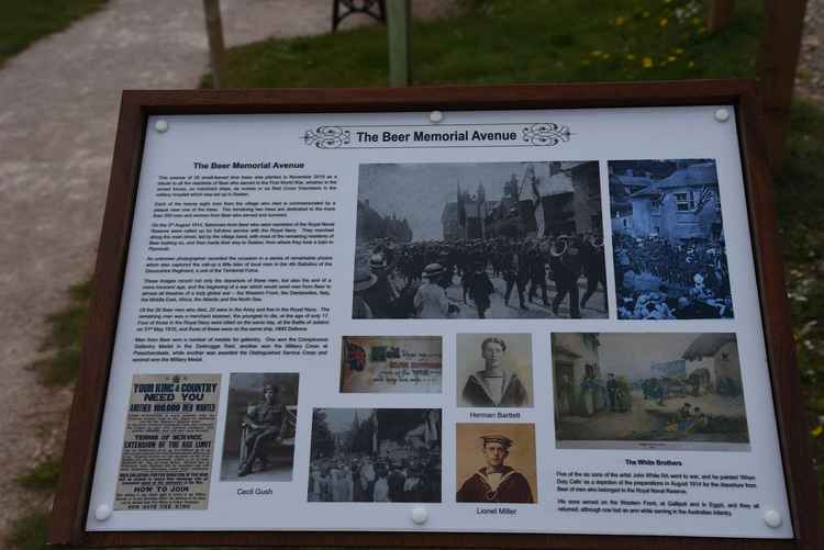 Information boards explain the significance of the avenue and describe the historical background