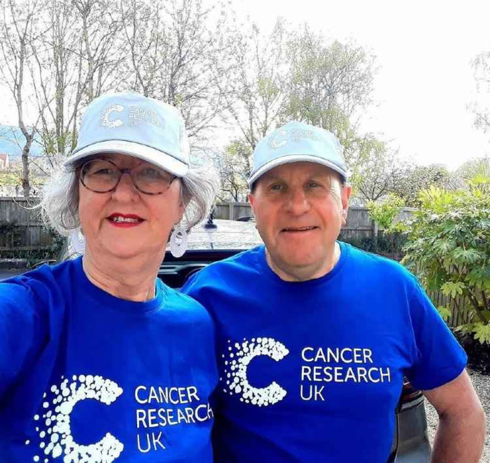 Seaton town councillor Eric Bowman and his partner Laila ready for their Cancer Research UK fundraiser