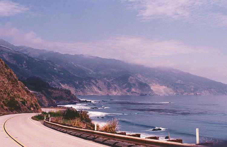 An example of George's work taken on Big Sur coastal highway in California