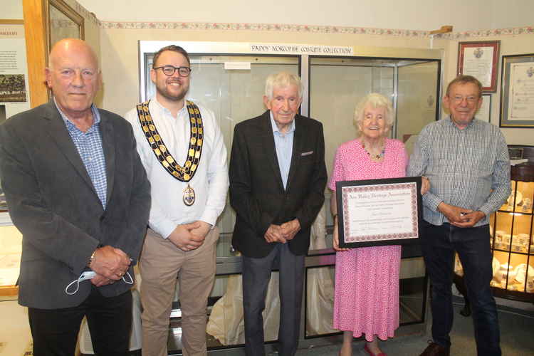 Pictured at the re-opening of Seaton Museum are (left to right) chairman Roger Brookman, the Mayor of Seaton, Cllr Dan Ledger, museum curator Ted Gosling, new life member June Richards and treasurer Bob Spalding