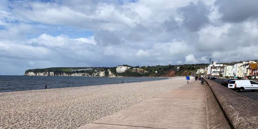 Looking across Seaton seafront