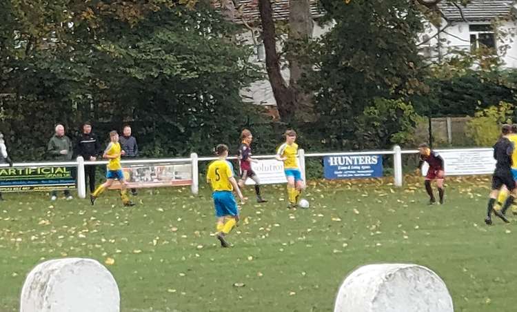 Heswall Reserves in action against Chester Nomads Reserves