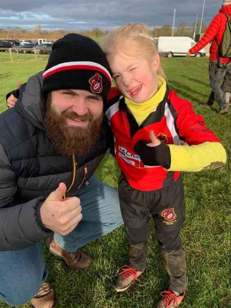 Greg Wood the club and 1st team captain and his daughter Zoe