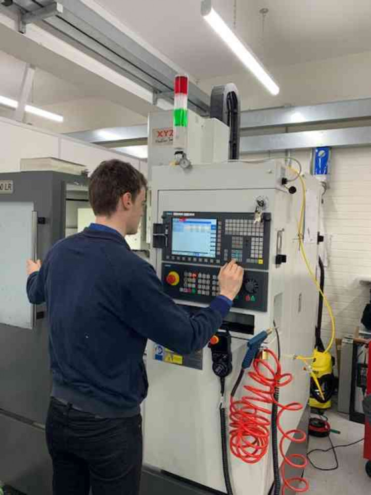 Siemens engineer at Congleton running the XYZ 500 CNC machining centre