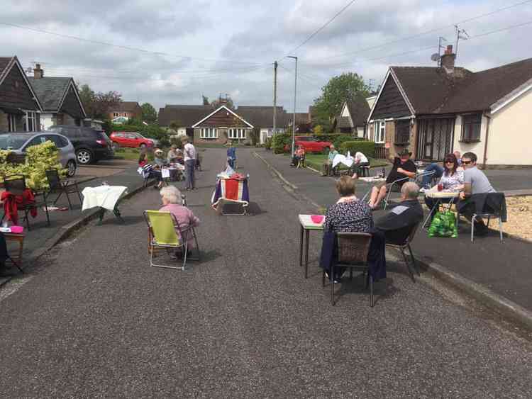 There Fields Close street party