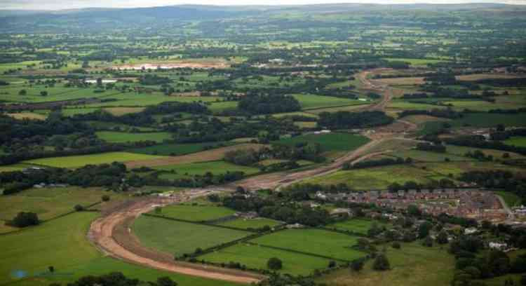 Congleton Link Road aerial shot