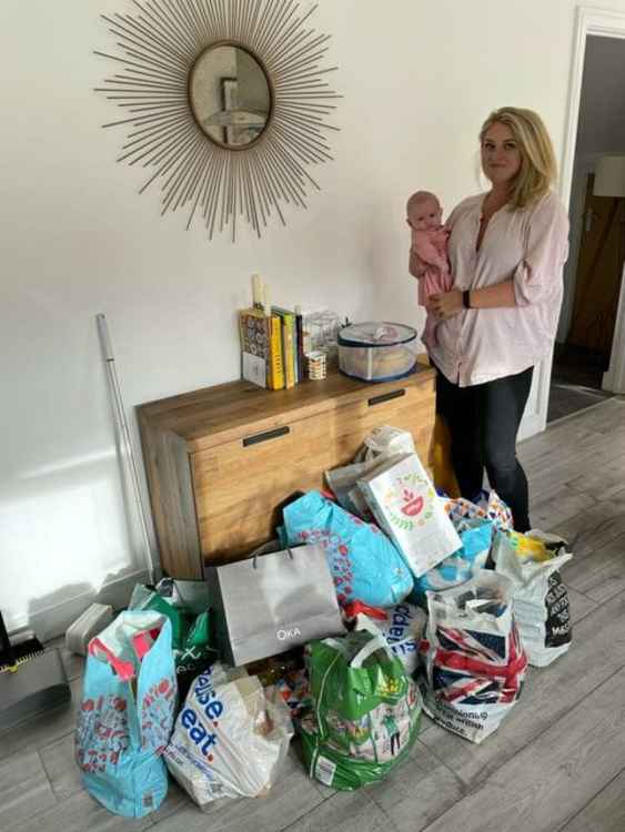 Becky English-Williams with her two-month-old daughter Isla