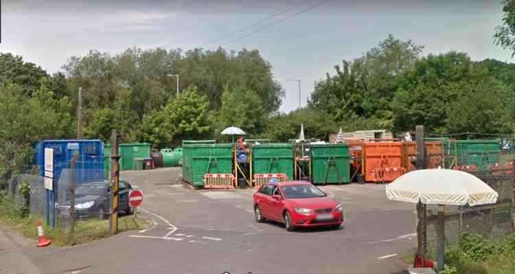 Congleton Household and Waste Recycling Centre, on Barn Road. (Image by Google)