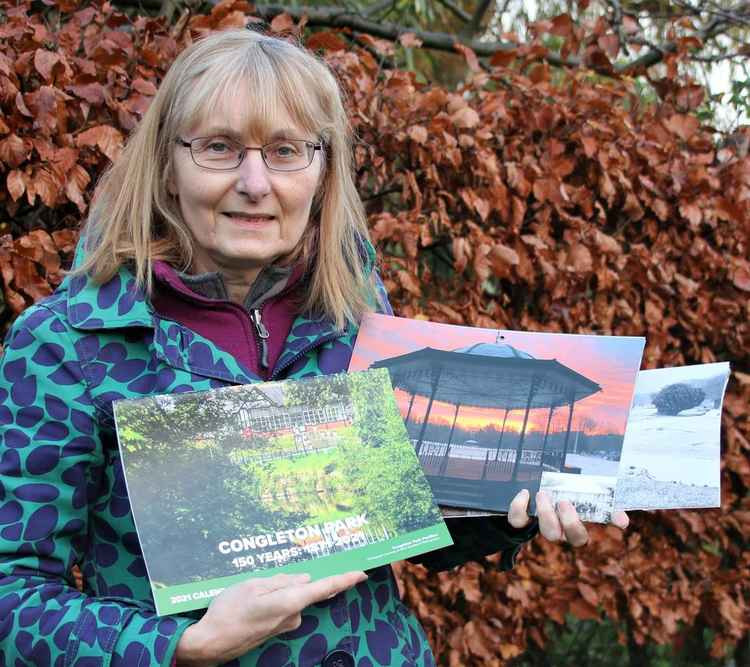 Patti Pinto, with Congleton Park 150 years (1871-2021) calendar.