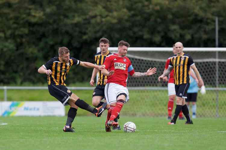 Action from yesterday's at Tiger Way where Axminster Town lost 2-1 to Dartmouth